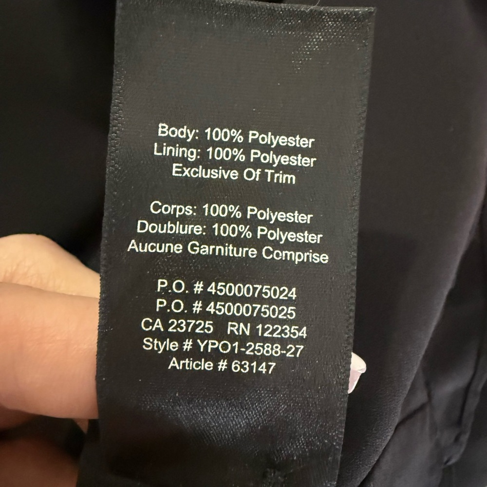 Aritzia Babaton Elegant Black Sheer Women's sleeveless Top size XS - Picture 10 of 11